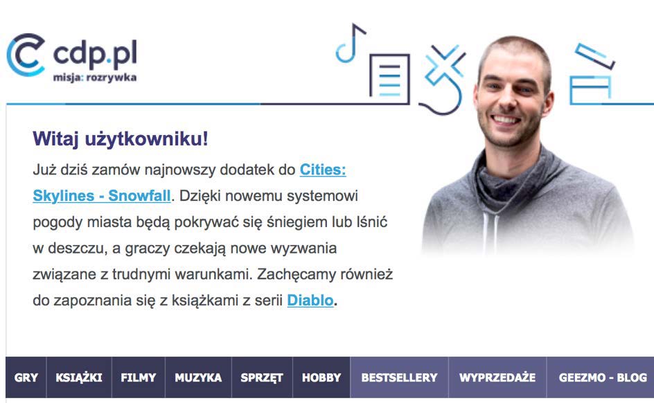 Fragment wiadomości od CDP.pl