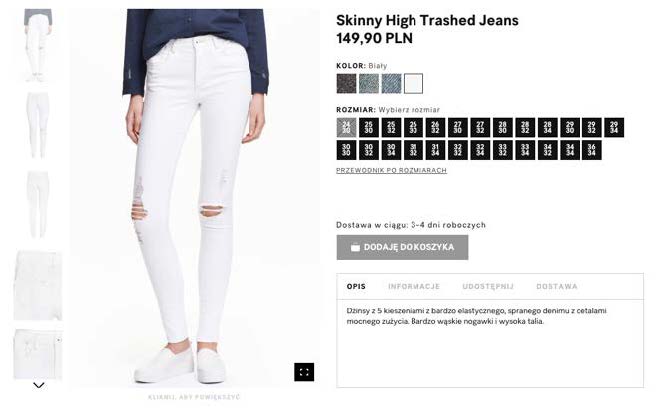 Strona produktu marki H&M
