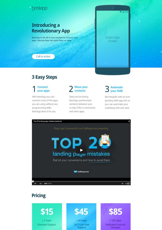 Sales Page Templates | Try for Free - GetResponse