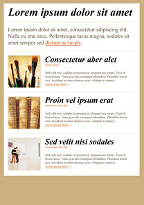 Art Lounge Beige newsletter template