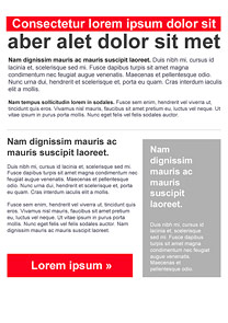 Announcement Red newsletter template