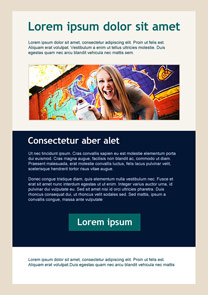 Graffiti Wall Navy Blue newsletter template