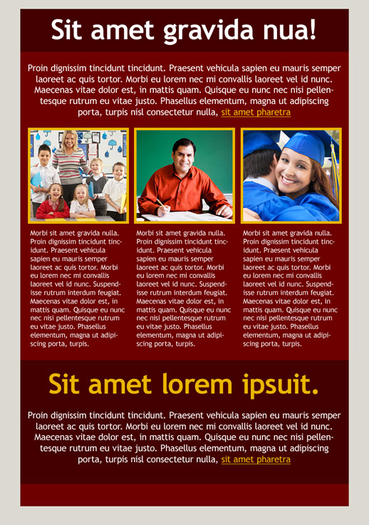 education newsletter templates email marketing getresponse