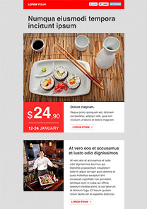 Sushi Lounge newsletter template