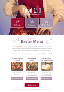 Easter Menu newsletter template