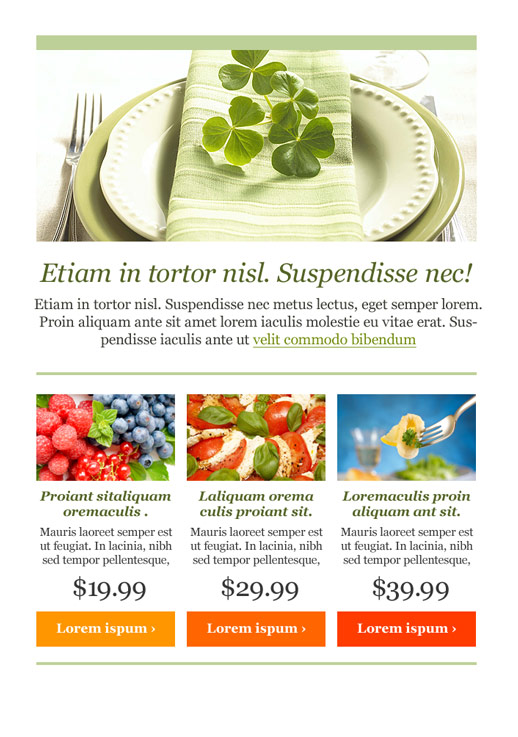 food and restaurants newsletter templates email marketing gr