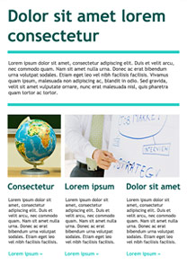 Teaching Light Blue newsletter template
