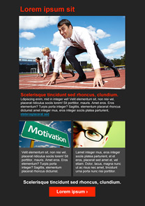 Motivation Black newsletter template
