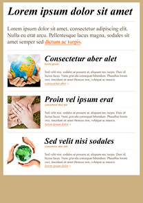 Helping Hands Beige newsletter template