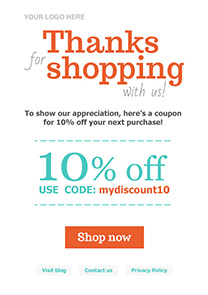 Thanks for shopping 1 newsletter template