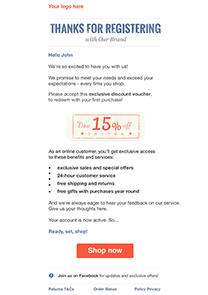 Sign-up thank you 1 newsletter template