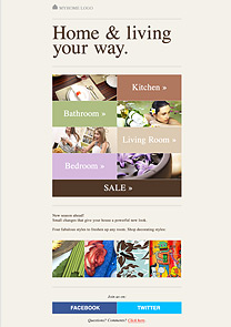 Home & living newsletter template