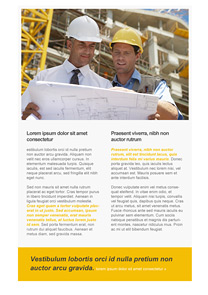 Engineers Yellow newsletter template