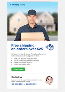 Free Shipping newsletter template