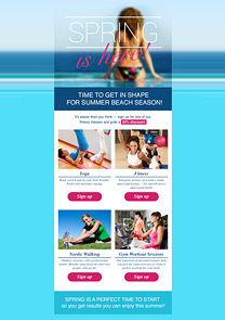 Spring Workout newsletter template
