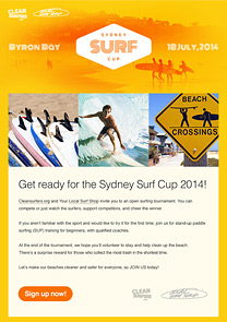 surf course newsletter template