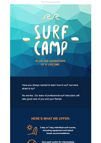 Surf Camp newsletter template