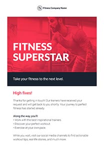 Super Fitness newsletter template