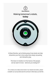 New Robotics newsletter template