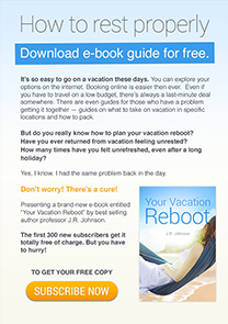 Your vacation reboot newsletter template